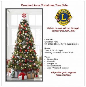 Christmas tree sale winter 2017
