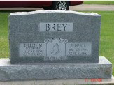 picture of grave stone for Elmer Brey