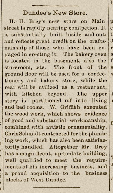 news clipping of dundees new store from March 14, 1902 Dundee Hawkeye Newspaper