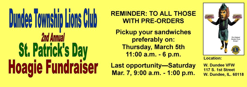 reminder to pick up your hoagie flyer