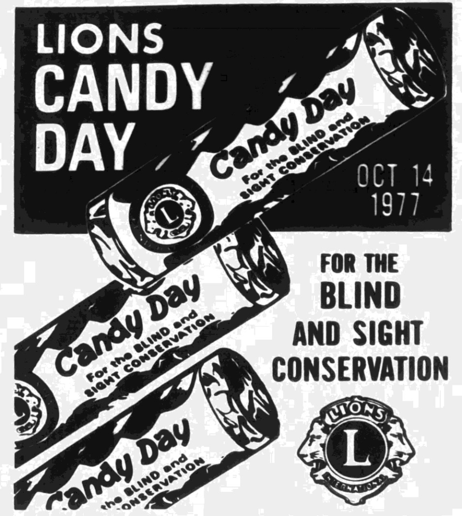 picture of the from the Cardubal free press news paper October 1977 of the lions candy day