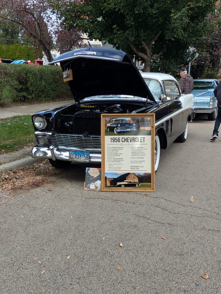 shoot from the front of a 1956 Chevrolet
