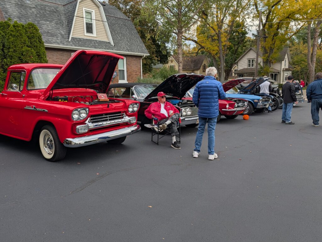 People at the car show