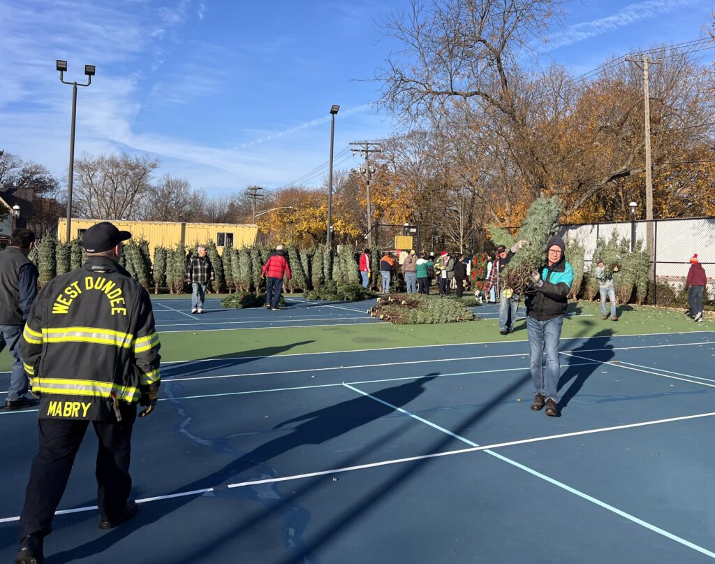 West Dundee Fire Dept helping out