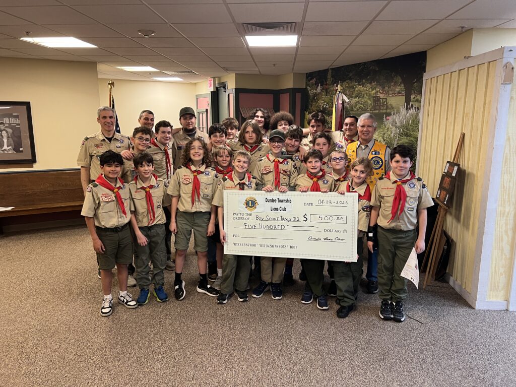 Boy Scout Troop 32 donation